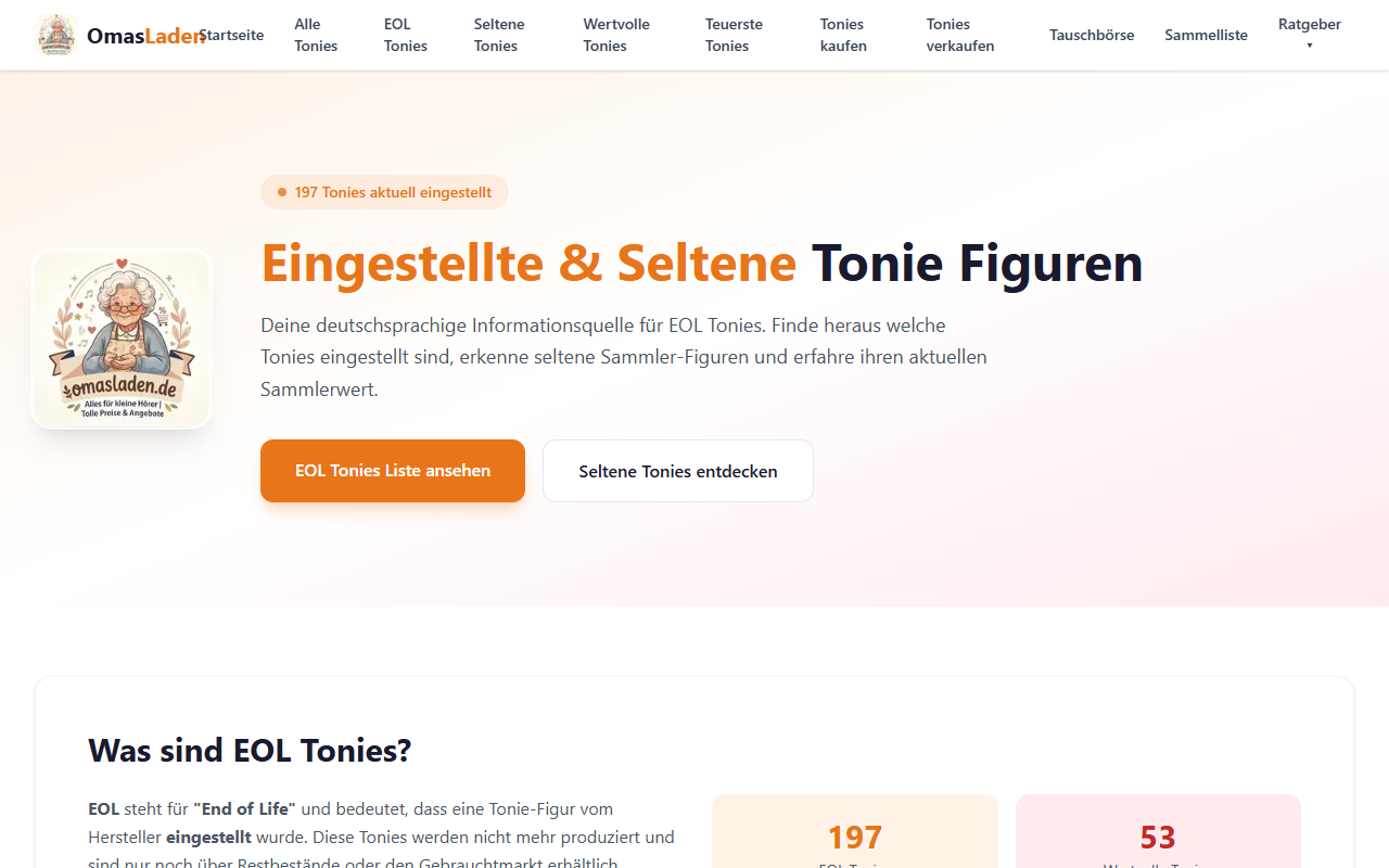 Omas Laden – Tonie Sammler-Portal