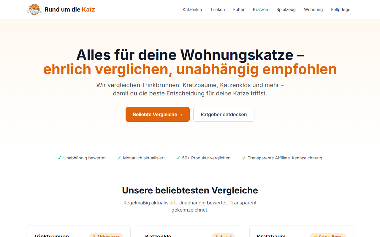 Rund um die Katz – Ratgeber & Vergleichsportal