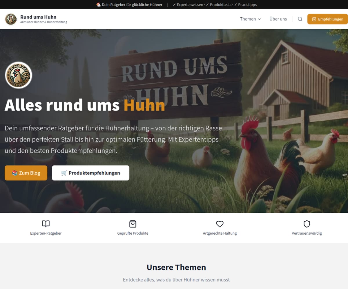 Rund ums Huhn – Ratgeber & Empfehlungsportal